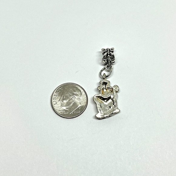 Vintage Frosty Snowman Christmas Charm Pendant Dangle for European Bracelet - Picture 3 of 3